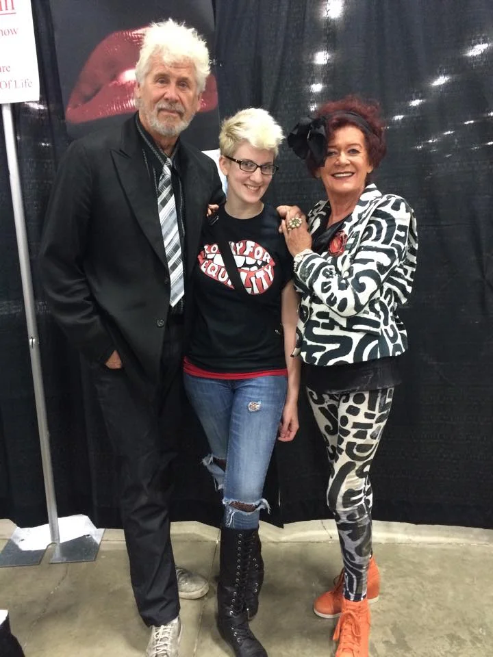 Becca, RFE's Creator, with the original Brad & Magenta (Barry Bostwick and Patricia Quinn)